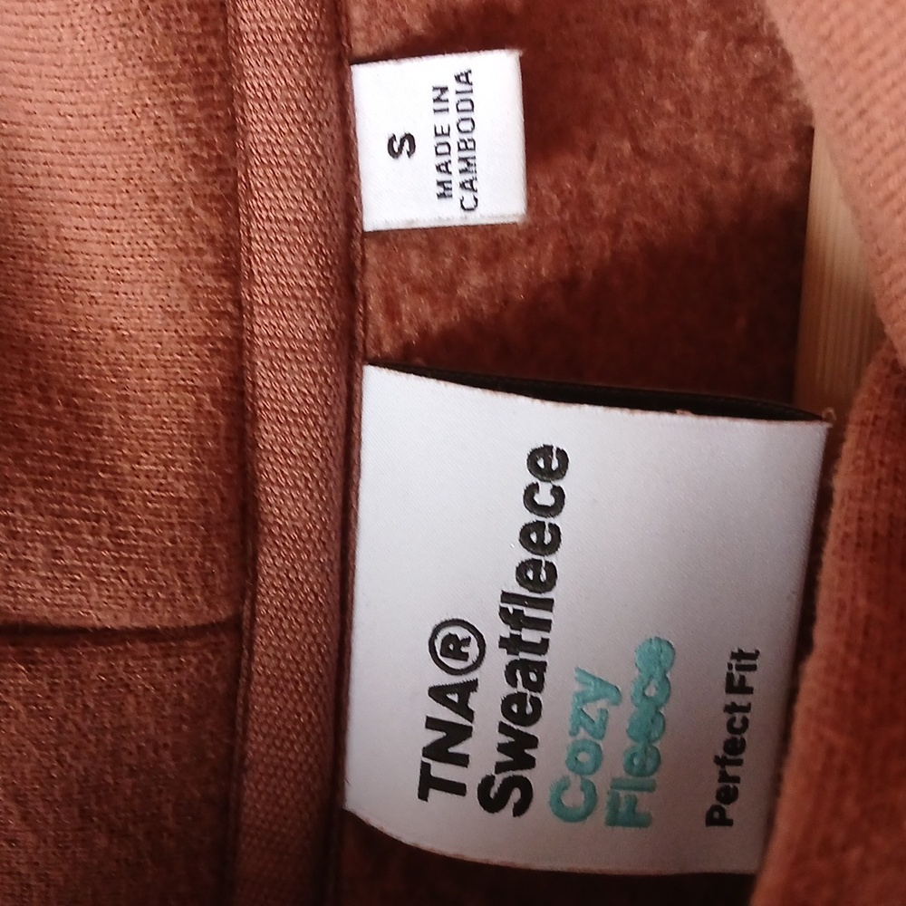 Aritzia TNA Perfect Fit Hoodie Sweatshirt Brown Women's Small - Picture 4 of 6